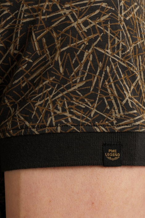 PME legend short sleeve polo slub jersey aop